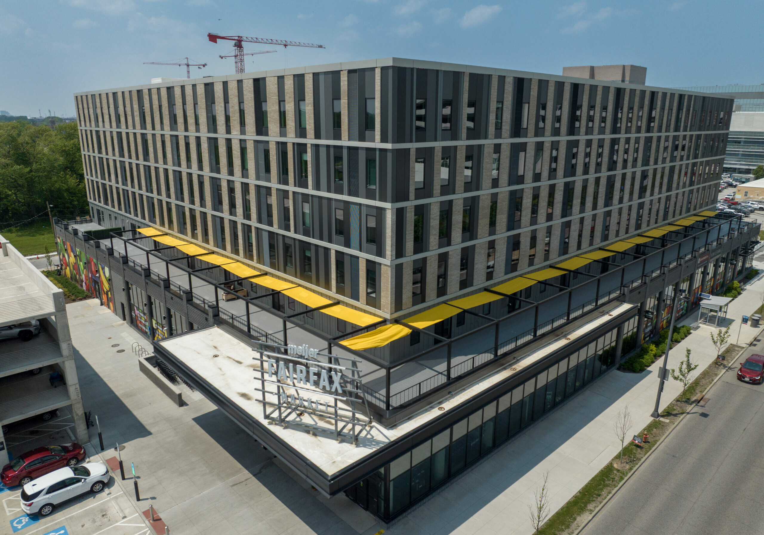 Bird's-eye view of Fairfax Market building